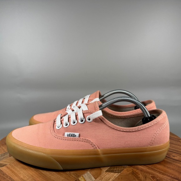 Vans Authentic Pink Canvas Gum Sole Low Top Sneakers Womens 8 Mens 6.5 - Picture 3 of 8
